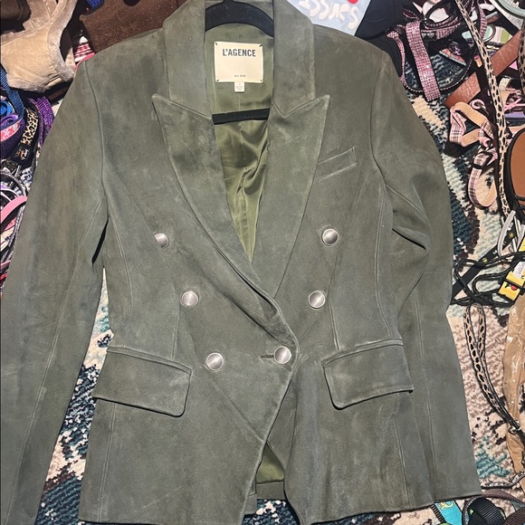 L’agence suede jacket Small 2 green stunning!!! - Picture 5 of 8